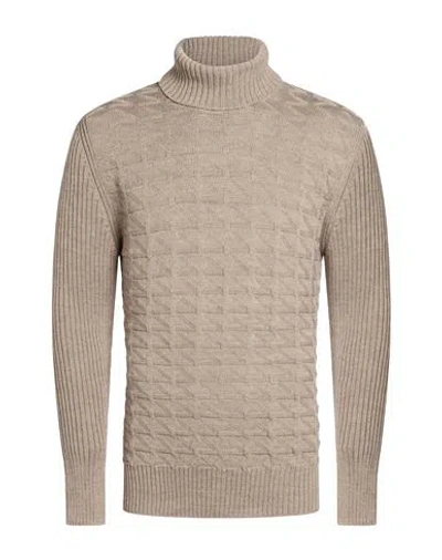 Philotinto Man Turtleneck Taupe Size Xxl Merino Wool, Acrylic In Brown
