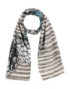 Phine Woman Scarf Military Green Size - Cotton, Silk