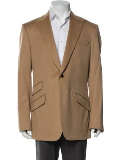 Pre-owned Phineas Cole Camel Hair Utility Jacket In Brown