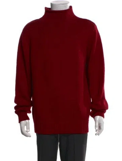 Pre-owned Phineas Cole Merino Wool Turtleneck Pullover In Red