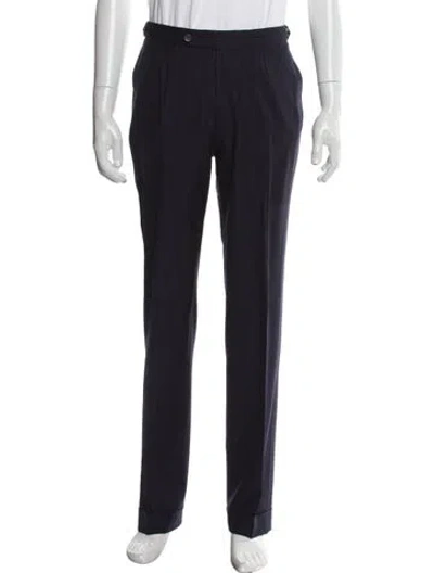 Pre-owned Phineas Cole Striped Dress Pants In Blue