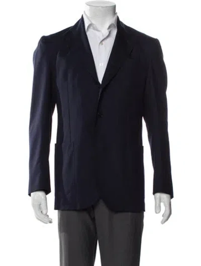 Pre-owned Phineas Cole Virgin Wool Blazer In Blue