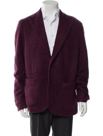 Pre-owned Phineas Cole Wool Embroidered Accent Blazer In Multi