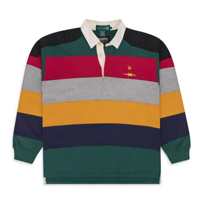 Phipps Deadstock Vintage Rugby Shirt W/ Deadstock Nylon Applique Tops Multi-color In Multicolor