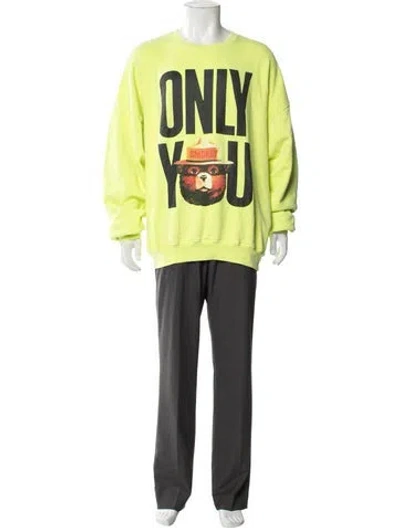 Pre-owned Phipps Graphic Print Crew Neck Pullover In Green