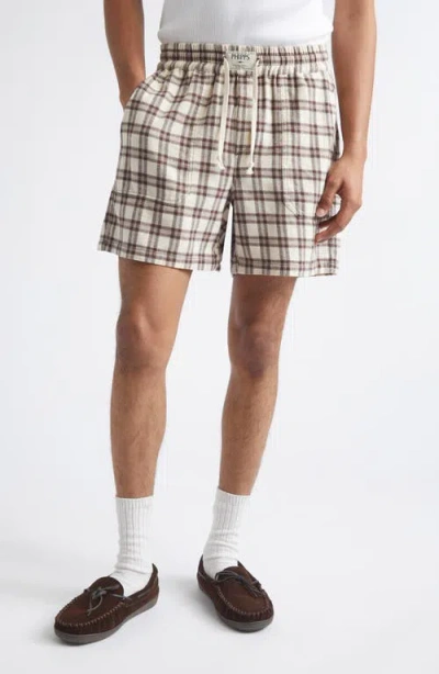 Phipps Kennedy Plaid Cotton Flannel Shorts In Multi