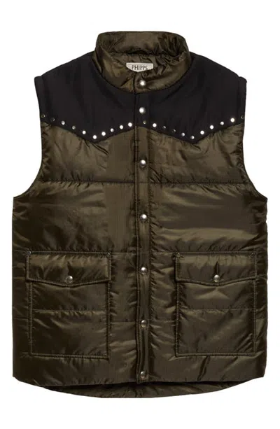 Phipps Ranger Puffer Vest In Green