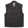 Phipps Sleeveless Raw Indigo Denim Jacket In Blue
