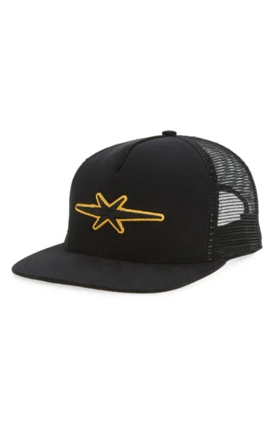 Phipps Star Logo Embroidered Snapback Trucker Hat In Black