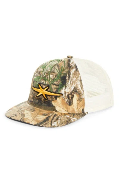 Phipps Star Logo Embroidered Soft Body Snapback Trucker Cap In Neutral