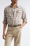 Phipps Workshop Plaid Flannel Button-up Shirt In Brown