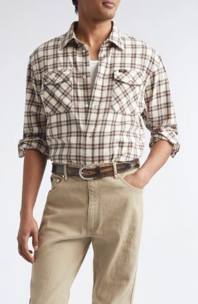 Phipps Workshop Plaid Flannel Button-up Shirt In Brown