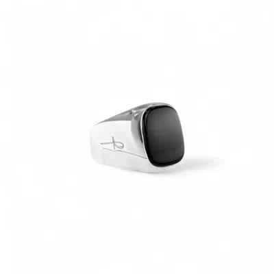 Phira London Men's Black / Silver Black Onyx Signet - S In Multi