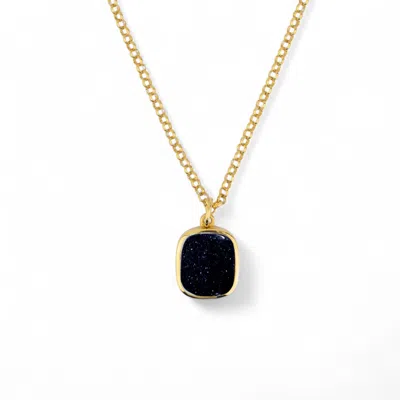 Phira London Men's Blue / Gold Blue Goldstone Pendant Gold In Multi