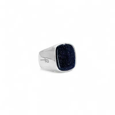 Phira London Men's Blue / Silver Blue Goldstone Signet - S In Multi