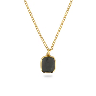 Phira London Men's Gold / Green Green Bloodstone Pendant Gold In Multi