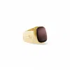 Phira London Men's Red / Gold Carnelian Gold Signet Ring - S In Multi