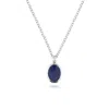Phira London Men's Silver Lapis Lazuli Oval Pendant In Silver