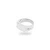 Phira London Men's Silver Rectangle Signet Ring In Silver