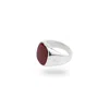 Phira London Men's Silver / Red Silver Square Carnelian Signet Ring In Multi