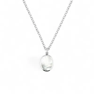 Phira London Men's White / Silver Mother Of Pearl Pendant In Multi