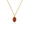 Phira London Women's Gold Carnelian Oval Pendant In Gold