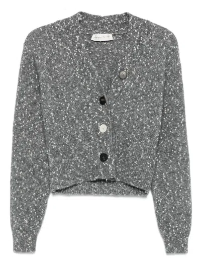 Phisique Du Role Button Cardigan In Gray