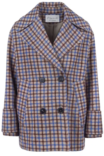 Phisique Du Role - Coat - 480236 - Blue/bordeaux In Azzurro/bordeaux