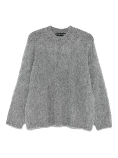 Phisique Du Role Crew-neck Long-sleeve Sweater In Gray