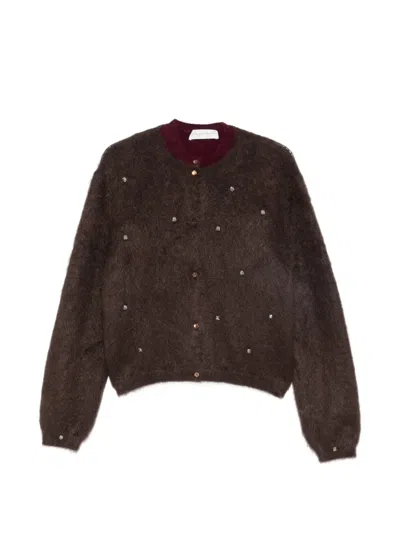 Phisique Du Role Crystal-embellished Set In Brown