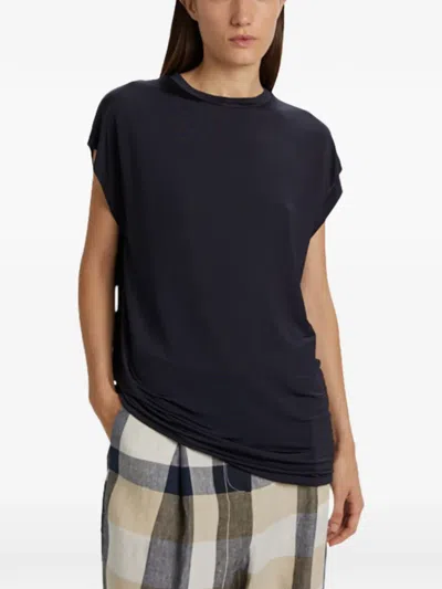 Phisique Du Role Draped Top In Blue