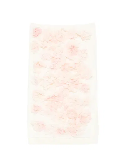 Phisique Du Role Floral-appliqué Mid Skirt In White