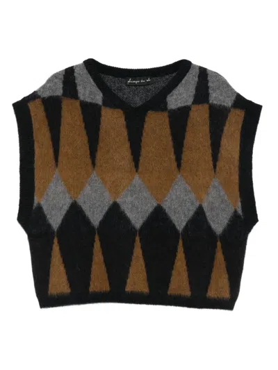 Phisique Du Role Geometric Jacquard Vest In Pattern