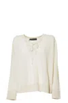 Phisique Du Role Honeycomb Knit Pullover In Virgin Wool And Mohair
