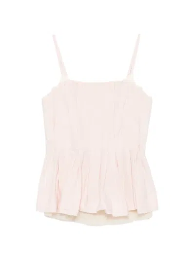 Phisique Du Role Pleated Blouse In Neutral