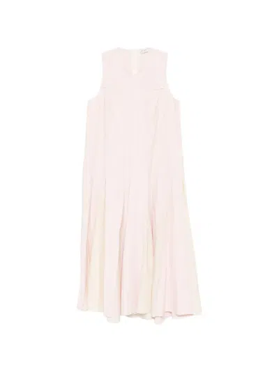 Phisique Du Role Pleated Panelled Midi Dress In Blue