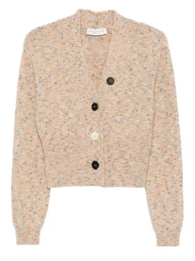 Phisique Du Role Speckled Button Cardigan In Multi