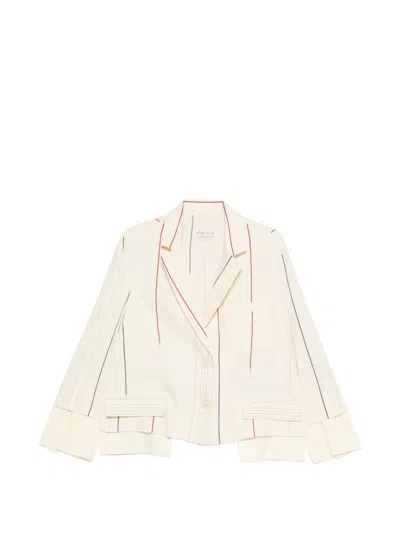 Phisique Du Role Striped Jacket In Neutral