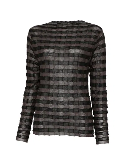 Phisique Du Role Striped Top In Black