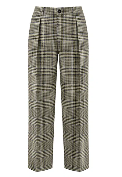 Phisique Du Role Trousers  Twisted Tartan In Green
