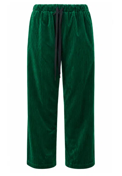Phisique Du Role Trousers  With Elastic Waist In Green