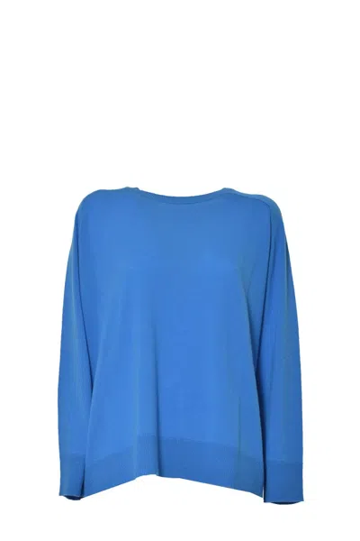 PHISIQUE DU ROLE TURQUOISE ROUND NECK PULLOVER IN WOOL