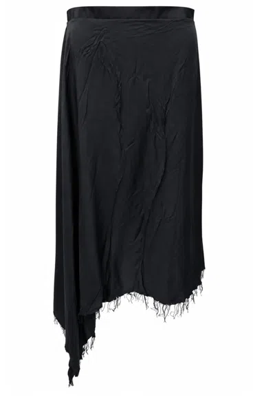 Phisique Du Role Washed Skirt  In Viscose In Black