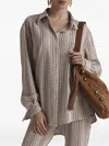 Pho® Firenze Chevron-print Shirt In Neutral