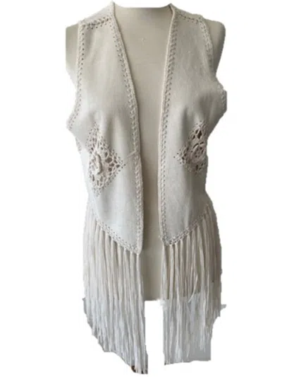 Pho® Firenze Fringe Eco Suede Vest In Nude