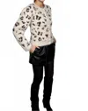 Pho® Firenze Knit Cardigan With Diamond Appliqué In Unica In Neutral