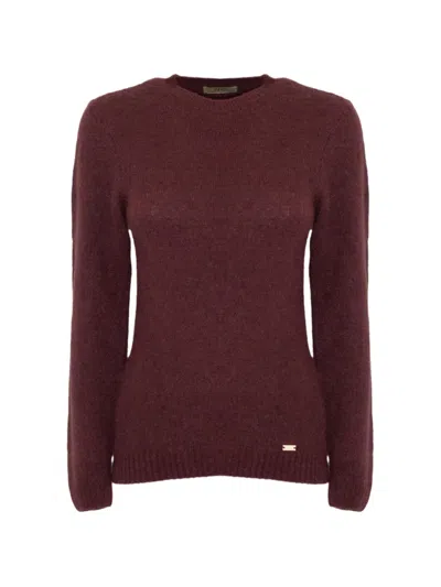 Pho® Firenze Logo-plaque Sweater In Burgundy