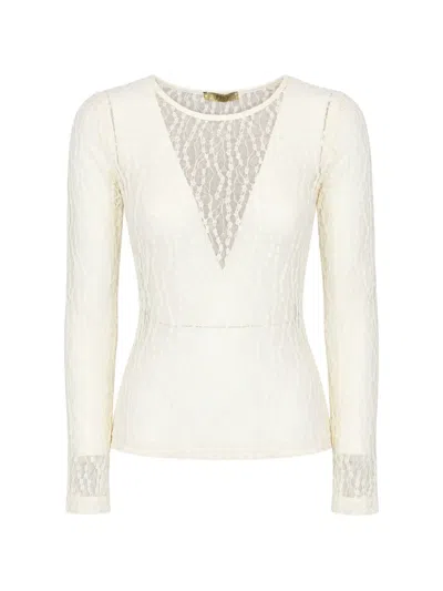 Pho® Firenze Openwork Lace Sweater In White