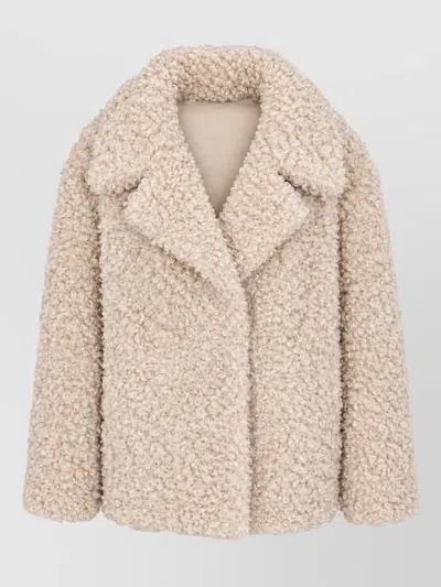 Pho® Firenze Reversible Faux Fur V-neck Jacket In Neutral