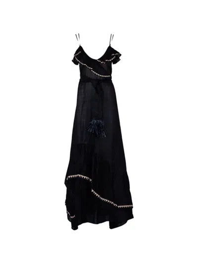 Pho® Firenze Ruffled-trim Dress In Black